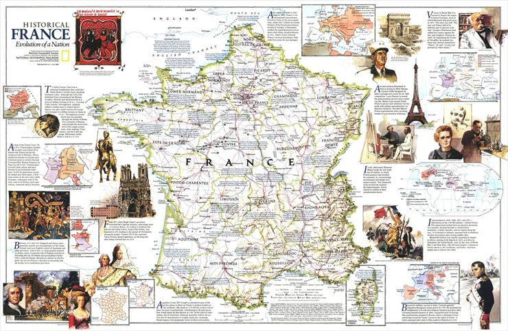 National Geografic - Mapy - France- - Historical Evolution of a Nation 1989.jpg
